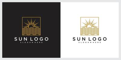 zon logo ontwerp vector sjabloon icoon symbool illustratie