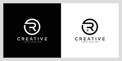 eerste brief r logo ontwerp vector sjabloon. creatief r logo ontwerp