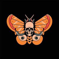 dood vlinder tatoeëren vector ontwerp