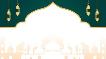 Islamitisch kader achtergrond, moskee, en lantaarn illustratie. grens kader voor Ramadan ontwerp, eid, en Islamitisch festivals vector