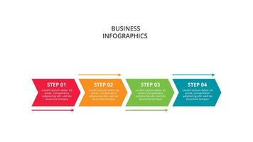 creatief concept voor infographic met 4 stappen, opties, onderdelen of processen. bedrijf gegevens visualisatie. vector