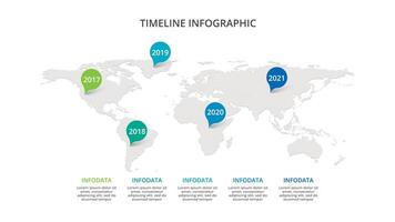 tijdlijn met 5 elementen, infographic sjabloon voor web, bedrijf, presentaties, vector illustratie