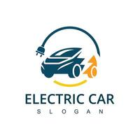 elektrisch auto logo sjabloon. groen rit icoon vector