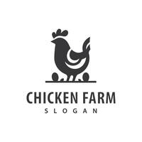 minimalistische gemakkelijk kip boerderij logo sjabloon vector