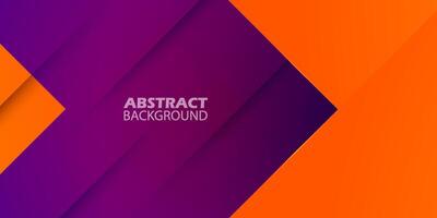 abstract meetkundig futuristische achtergrond met kleurrijk helder oranje en Purper helling achtergrond ontwerp. overlappen driehoek patroon. eps10 vector