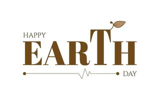 gelukkig aarde dag hand- belettering logo vector