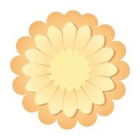 gele bloem decoratief vector