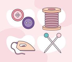 vier mode-items vector