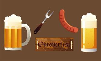 Oktoberfest feest set vector