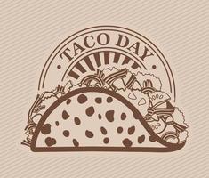 taco-badge ontwerp vector