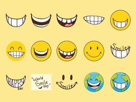 smile day emoji's vector