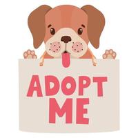 adopteer een puppy vector