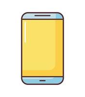 geel smartphonepictogram vector