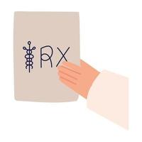 hand met rx vector