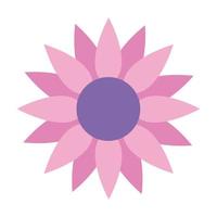 roze zonnebloem pictogram op witte achtergrond vector