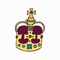 St Edward&#39;s Crown, een van de illustraties van Crown Jewels of the United Kingdom vector