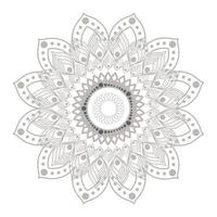 mandala zilver bloemvormig vectorontwerp vector
