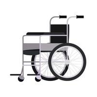 rolstoel met grijze kleur op witte achtergrond vector