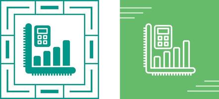 rekenmachine met diagram vector icoon