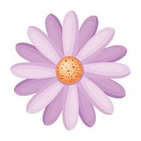 geïsoleerde paarse bloem vector design