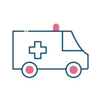 medische ambulance lijn stijl icoon vector design