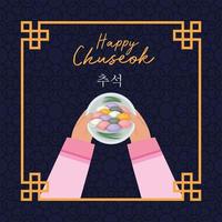 gelukkige chuseok-kaart vector