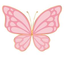 schattig roze vlinder vectorontwerp vector