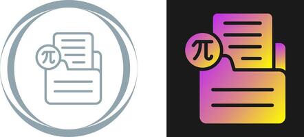 document insert formule vector icoon