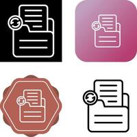 document synchroniseren vector icoon