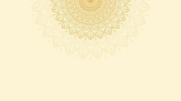 glinsterende goud blanco horizontaal vector achtergrond met sier- mandala elementen