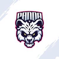 panda hoofd gaming mascotte logo vector