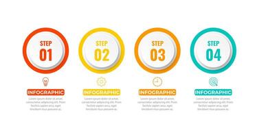 presentatie zakelijke infographic sjabloon met 4 opties. vectorillustratie. vector