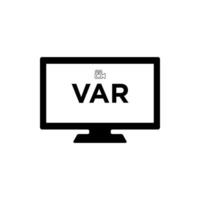 var, video assistent scheidsrechter symbool voor voetbal of Amerikaans voetbal bij elkaar passen Aan scherm of TV. vector illustratie.