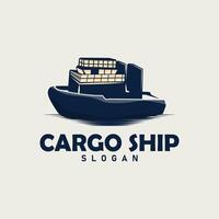 gemakkelijk sjabloon schip logo ontwerp vector marinier vervoer bedrijf silhouet reis schip