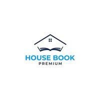 huis boek logo ontwerp concept vector illustratie