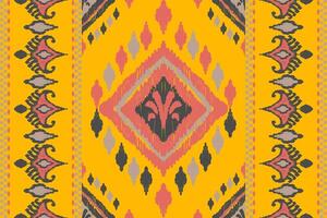 ikat tribal Indisch naadloos patroon. etnisch aztec kleding stof tapijt mandala ornament inheems boho chevron textiel.geometrisch Afrikaanse Amerikaans oosters traditioneel vector illustraties. borduurwerk stijl.