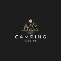 ai gegenereerd camping logo vector icoon ontwerp sjabloon