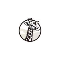 ai gegenereerd gekleurde giraffe hoofd en nek logo.isoated concept vector dier met giraffe dier gezicht in gemakkelijk stijl.