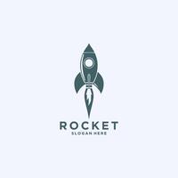 ai gegenereerd vector sjabloon raket lancering logo concept ontwerp