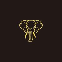 ai gegenereerd olifant logo stijl ontwerp vector illustratie van een olifant hoofd