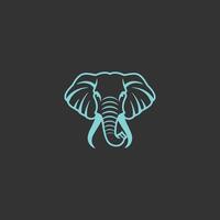 ai gegenereerd olifant logo stijl ontwerp vector illustratie van een olifant hoofd