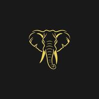 ai gegenereerd olifant logo stijl ontwerp vector illustratie van een olifant hoofd