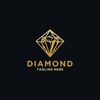 ai gegenereerd diamant logo ontwerp elegant diamant succes bedrijf icoon vector