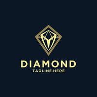 ai gegenereerd diamant logo ontwerp elegant diamant succes bedrijf icoon vector
