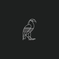 ai gegenereerd Egyptische god horus logo icoon ontwerp. elegant luxe vlak vector. vector