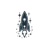 ai gegenereerd vector sjabloon raket lancering logo concept ontwerp