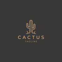 ai gegenereerd cactus logo vector icoon ontwerp sjabloon