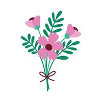 natuur roze bloem. botanisch element. bloemen boeketten. vector bloemen.