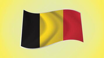 nationaal vlag van belgie - golvend nationaal vlag van belgie - belgie vlag illustratie vector
