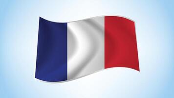 nationaal vlag van Frankrijk - golvend nationaal vlag van Frankrijk - Frankrijk vlag illustratie vector